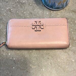 Tory Burch Pink Zip-Around Wallet